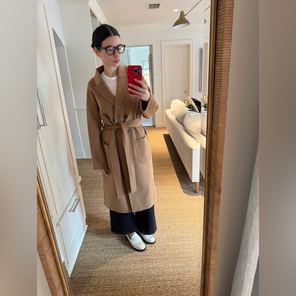 Anine Bing Dylan Coat Camel Cashmere Blend XS - Picture 16 of 17